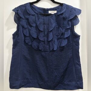 Country Road Women’s Navy Ruffle Tank Blouse Size M/L